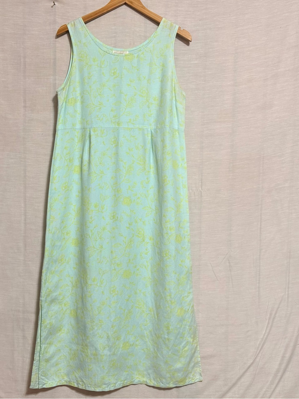 Portraits by Northern Isles Linen Rayon Floral Maxi Dress Size 10
